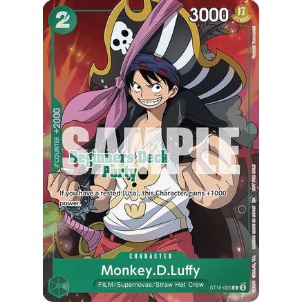Monkey.D.Luffy (Beginners Deck Party [ST-23] - [ST-28] Winner Pack) (ST16-005) - One Piece Promotion Cards Foil