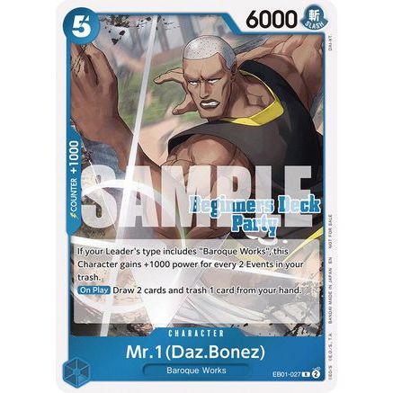 Mr. 1 (Daz.Bonez) (Beginners Deck Party [ST-23] - [ST-28] Participation Pack) (EB01-027) - One Piece Promotion Cards