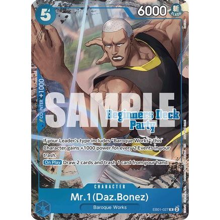 Mr. 1 (Daz.Bonez) (Beginners Deck Party [ST-23] - [ST-28] Winner Pack) (EB01-027) - One Piece Promotion Cards Foil