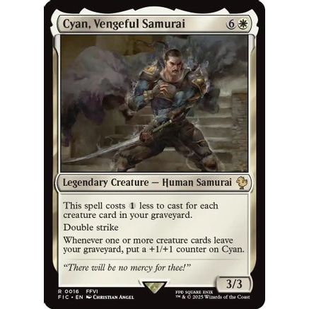 Cyan, Vengeful Samurai (Surge Foil) (FIC-016) - Commander: FINAL FANTASY Foil