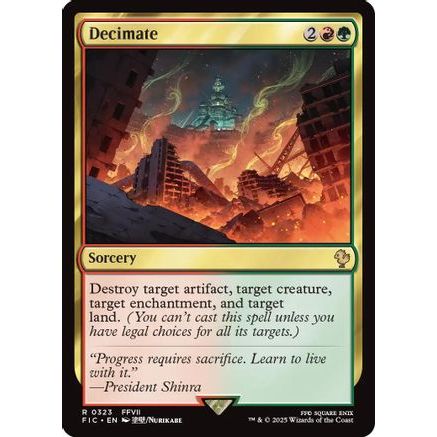 Decimate (Surge Foil) (FIC-323) - Commander: FINAL FANTASY Foil