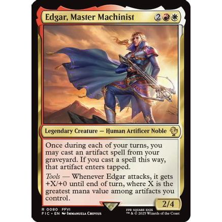 Edgar, Master Machinist (Surge Foil) (FIC-080) - Commander: FINAL FANTASY Foil