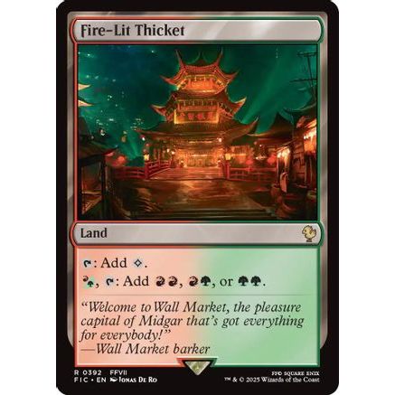 Fire-Lit Thicket (Surge Foil) (FIC-392) - Commander: FINAL FANTASY Foil
