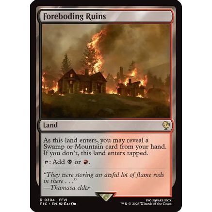 Foreboding Ruins (Surge Foil) (FIC-394) - Commander: FINAL FANTASY Foil