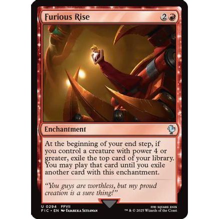 Furious Rise (Surge Foil) (FIC-294) - Commander: FINAL FANTASY Foil