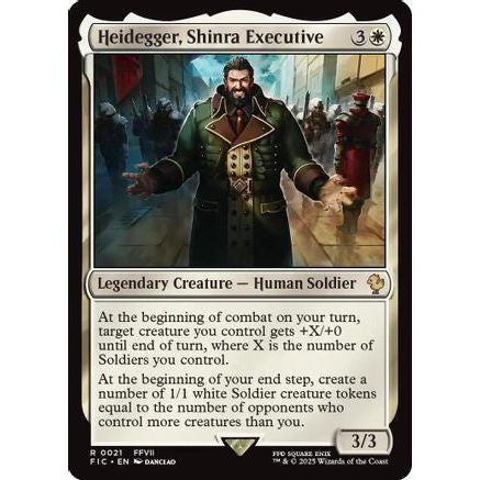 Heidegger, Shinra Executive (Surge Foil) (FIC-021) - Commander: FINAL FANTASY Foil