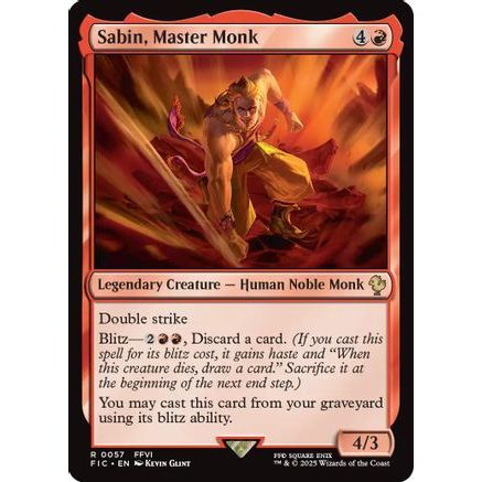 Sabin, Master Monk (Surge Foil) (FIC-057) - Commander: FINAL FANTASY Foil