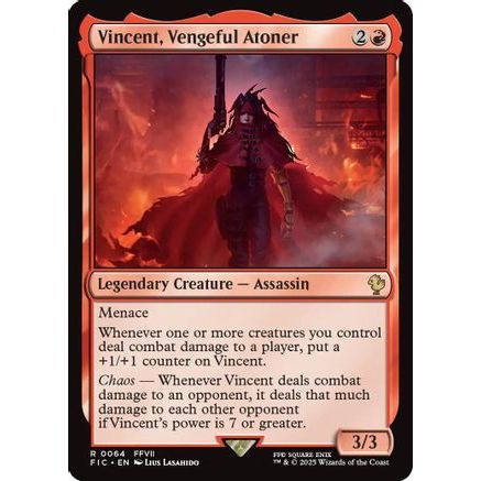 Vincent, Vengeful Atoner (Surge Foil) (FIC-064) - Commander: FINAL FANTASY Foil