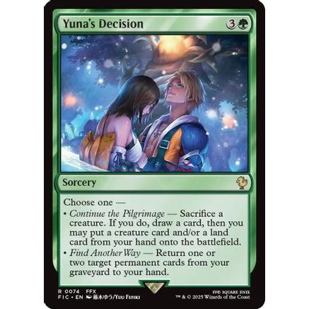 Yuna's Decision (Surge Foil) (FIC-074) - Commander: FINAL FANTASY Foil