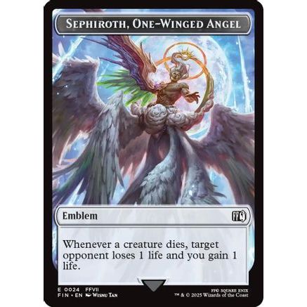 Emblem - Sephiroth, One-Winged Angel // Robot Warrior Double-Sided Token (FIN-24 // 12) - FINAL FANTASY