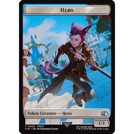 Hero (0003) // Treasure Double-Sided Token (FIN-3 // 23) - FINAL FANTASY Foil