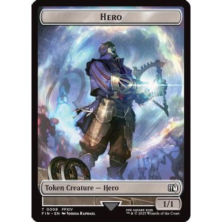 Hero (0008) // Robot Warrior (0012) Double-Sided Token (FIN-8 // 12) - FINAL FANTASY Foil