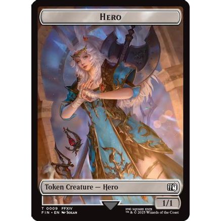 Hero (0009) // Bird (0017) Double-Sided Token (FIN-9 // 17) - FINAL FANTASY Foil