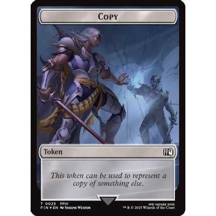 Copy (0025) // Moogle (0034) Double-Sided Token (Surge Foil) (FIN-25 // 34) - FINAL FANTASY Foil