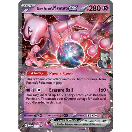 Team Rocket's Mewtwo ex 205 - SV Scarlet & Violet Promo Cards Holofoil