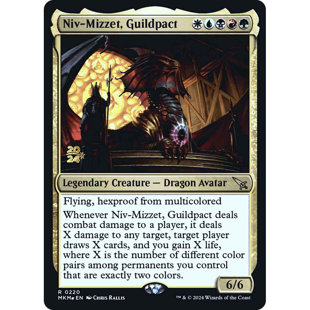 Niv-Mizzet, Guildpact (PRE-220S) - Murders at Karlov Manor Promos Foil