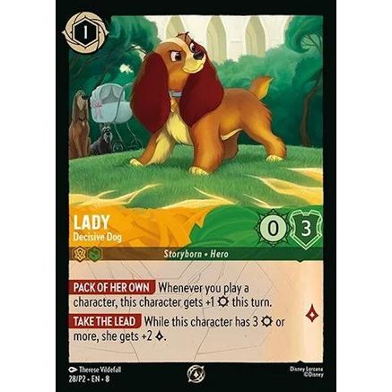 Lady - Decisive Dog (28/P2) - Disney Lorcana Promo Cards Cold Foil