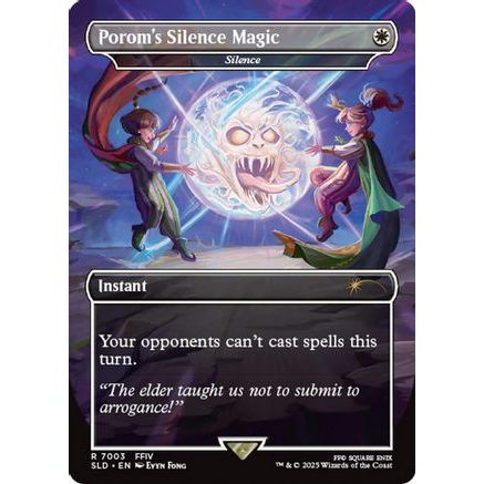 Porom's Silence Magic - Silence (Rainbow Foil) (SLD-7003) - Secret Lair Drop Series Foil