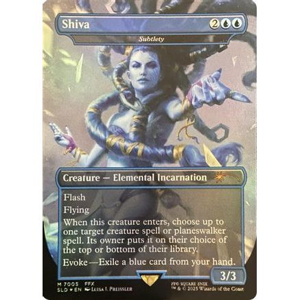Shiva - Subtlety (Rainbow Foil) (SLD-7005) - Secret Lair Drop Series Foil