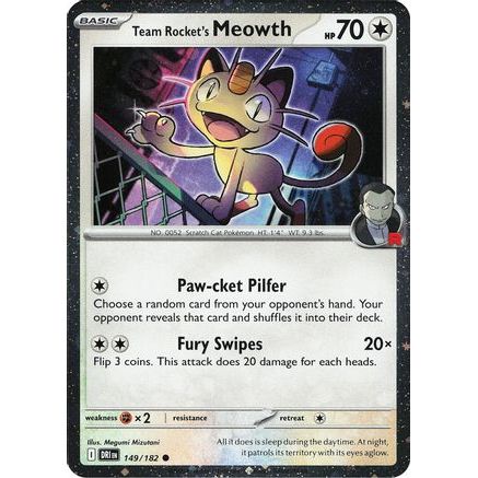 Team Rocket's Meowth (Cosmos Holo) 149 - Miscellaneous Cards & Products Holofoil