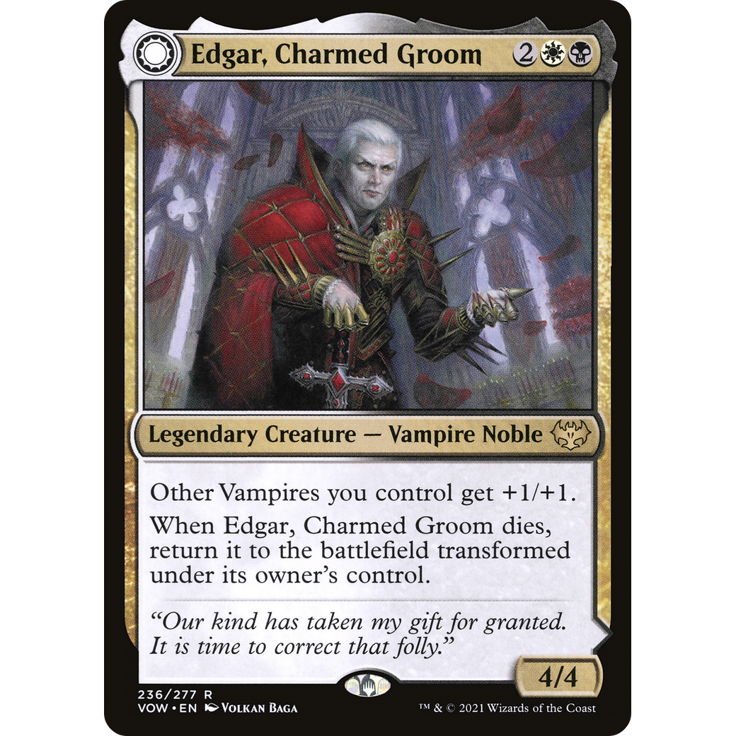 Edgar, Charmed Groom (VOW-236) - Innistrad: Crimson Vow: (Double Faced Transform) Foil