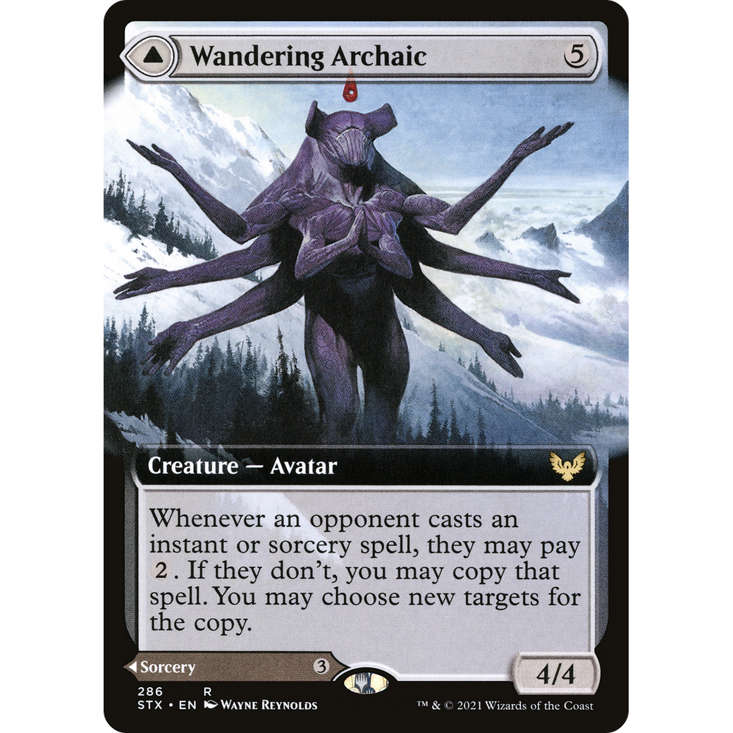 Wandering Archaic (Extended Art) (STX-286) - Strixhaven: School of Mages: (Extended Art) Foil