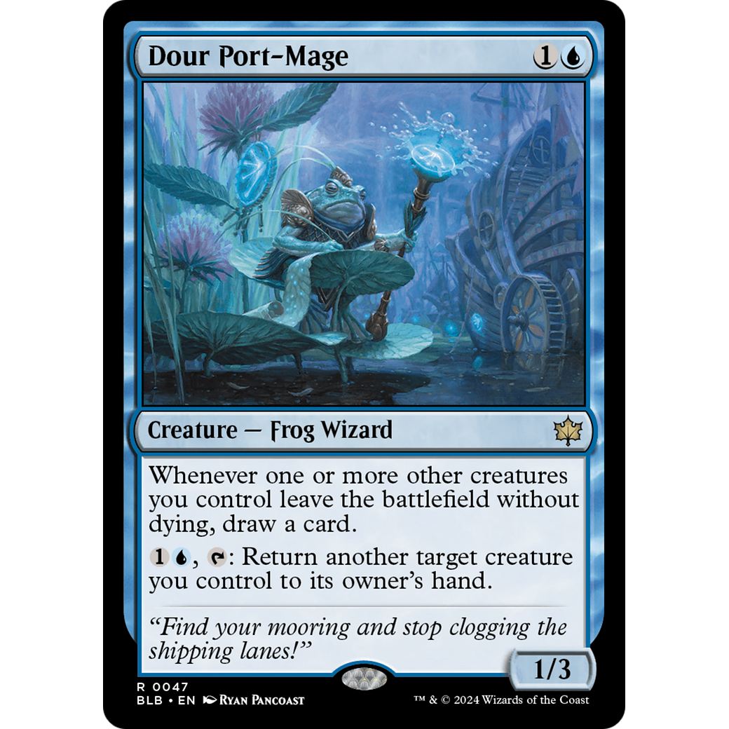 Dour Port-Mage (BLB-047) - Bloomburrow Foil