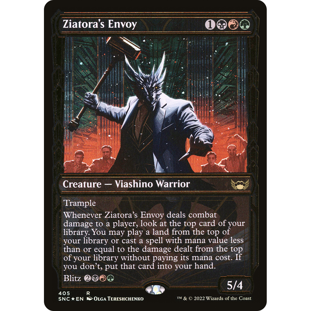Ziatora's Envoy (Gilded Foil) (SNC-405) - Streets of New Capenna: (Showcase) Foil
