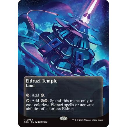 Eldrazi Temple (0059) (Borderless) (EOS-059) - Edge of Eternities: Stellar Sights Foil