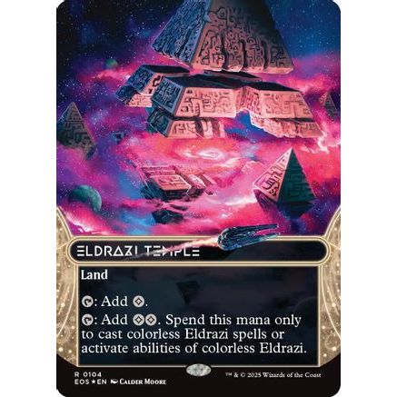Eldrazi Temple (0104) (Borderless) (Galaxy Foil) (EOS-104) - Edge of Eternities: Stellar Sights Foil