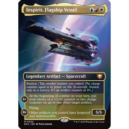Inspirit, Flagship Vessel (Borderless) (EOC-002) - Commander: Edge of Eternities Foil