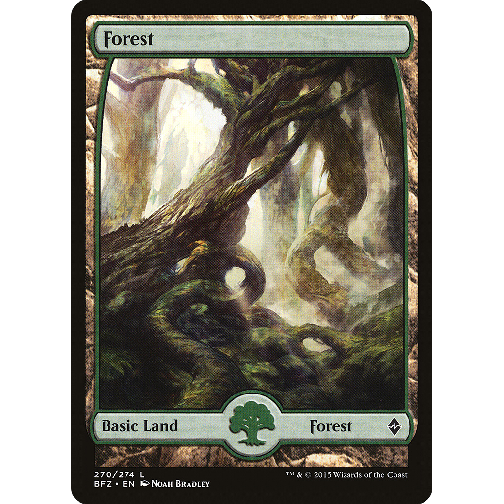 Forest (270) - Full Art (BFZ-270) - Battle for Zendikar Foil