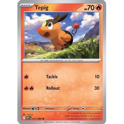 Tepig 11 - SV White Flare Reverse Holofoil