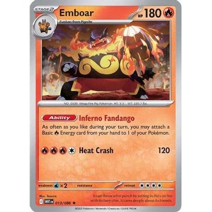 Emboar 13 - SV White Flare Reverse Holofoil