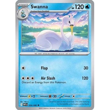Swanna 26 - SV White Flare Reverse Holofoil