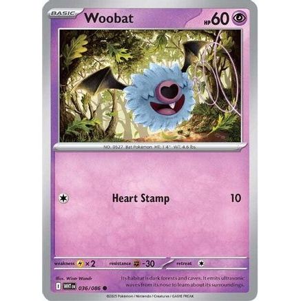Woobat 36 - SV White Flare Reverse Holofoil