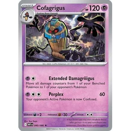 Cofagrigus 40 - SV White Flare Reverse Holofoil