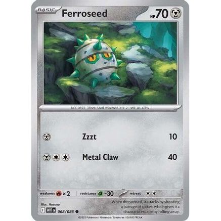 Ferroseed 68 - SV White Flare Reverse Holofoil