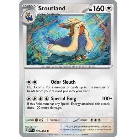 Stoutland 76 - SV White Flare Reverse Holofoil