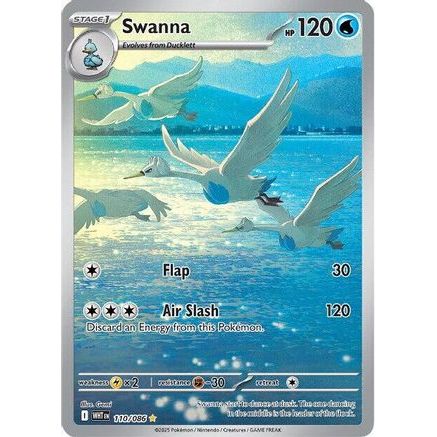 Swanna - 110/086 110 - SV White Flare Holofoil