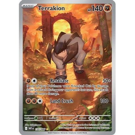 Terrakion - 135/086 135 - SV White Flare Holofoil