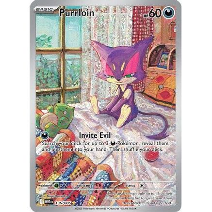 Purrloin - 136/086 136 - SV White Flare Holofoil