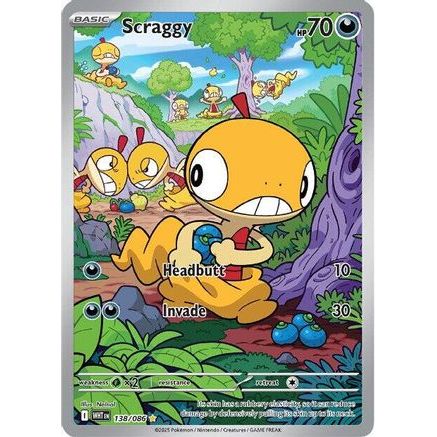 Scraggy - 138/086 138 - SV White Flare Holofoil