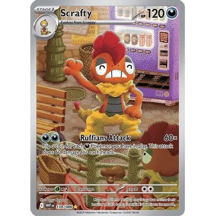 Scrafty - 139/086 139 - SV White Flare Holofoil