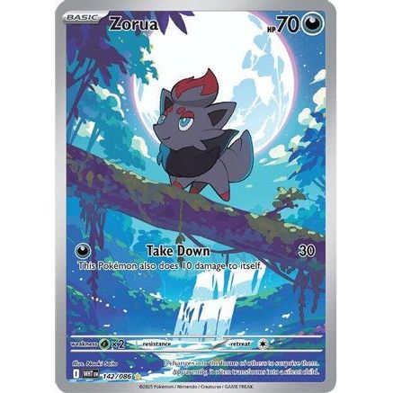 Zorua - 142/086 142 - SV White Flare Holofoil