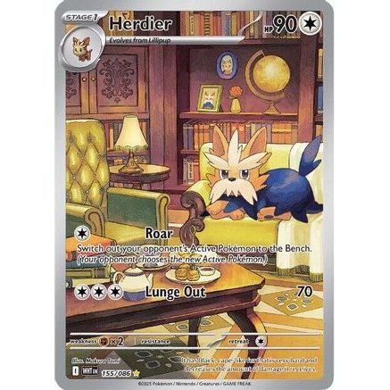 Herdier - 155/086 155 - SV White Flare Holofoil