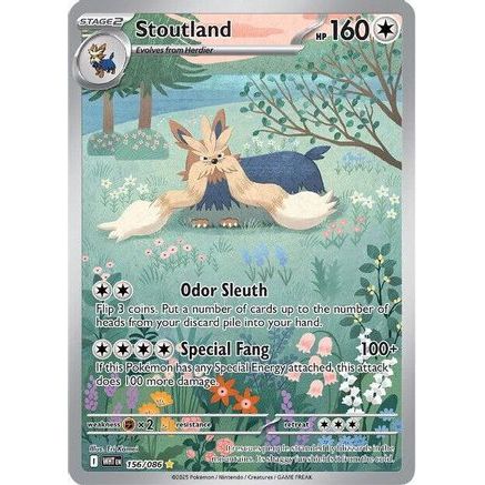 Stoutland - 156/086 156 - SV White Flare Holofoil