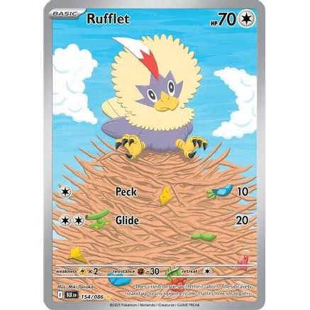 Rufflet - 154/086 154 - SV Black Bolt Holofoil