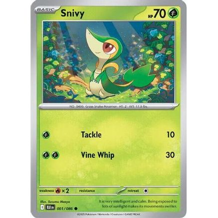 Snivy 1 - SV Black Bolt Reverse Holofoil