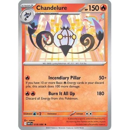 Chandelure 18 - SV White Flare Reverse Holofoil